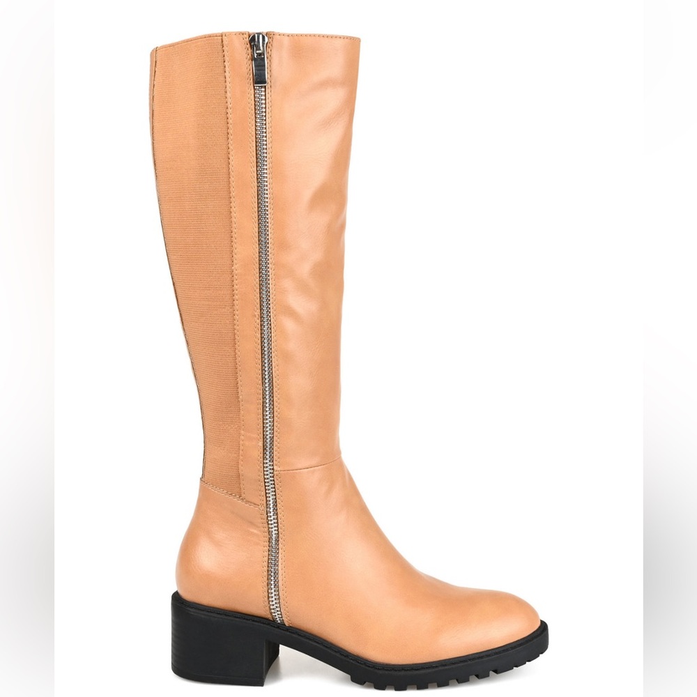 Journee Collection Women's Morgaan Extra Wide Calf Tan Knee High Boots NWT 8XWC - Picture 3 of 10